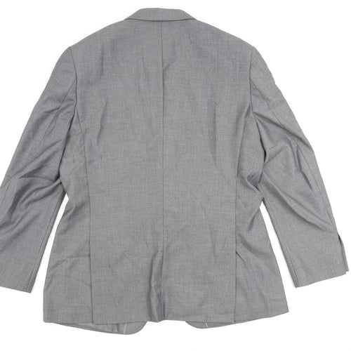 Jack Reid Mens Grey Polyester Jacket Blazer Size 42 Regular