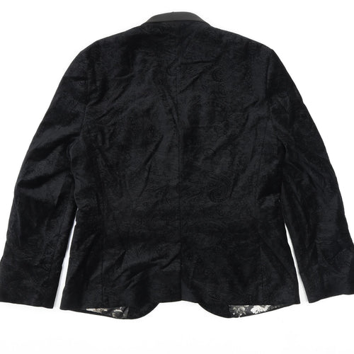NEXT Mens Black Cotton Jacket Blazer Size 42 Regular