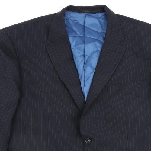 Skopes Mens Black Wool Jacket Blazer Size 50 Regular