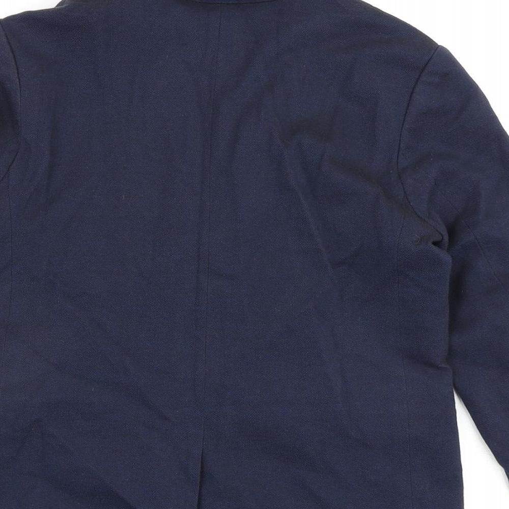 H&M Boys Blue Jacket Blazer Size 8-9 Years Button