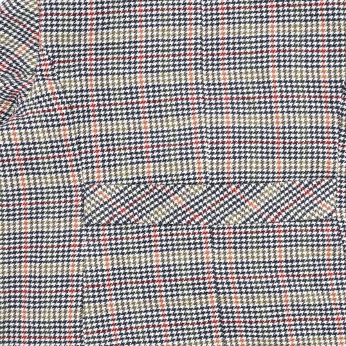 Debenhams Womens Multicoloured Check Overcoat Coat Size 18 Button