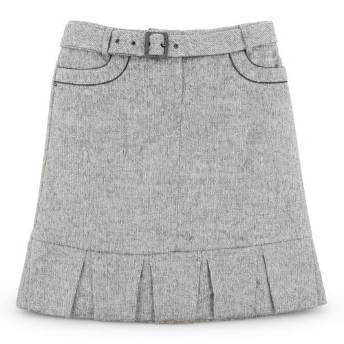 Mariella Roasti Womens Beige Acrylic A-Line Skirt Size 14 Buckle