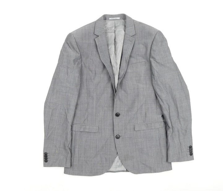 NEXT Mens Grey Wool Jacket Blazer Size 38 Regular