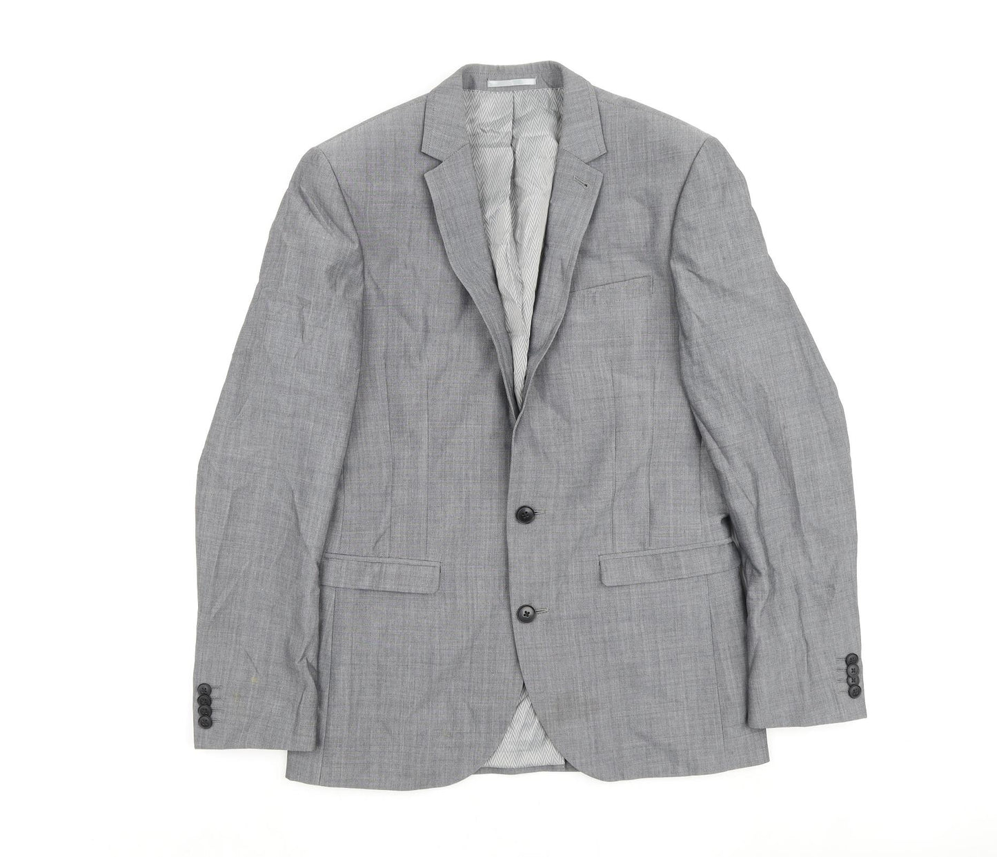 NEXT Mens Grey Wool Jacket Blazer Size 38 Regular