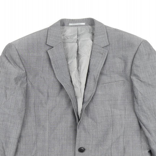 NEXT Mens Grey Wool Jacket Blazer Size 38 Regular