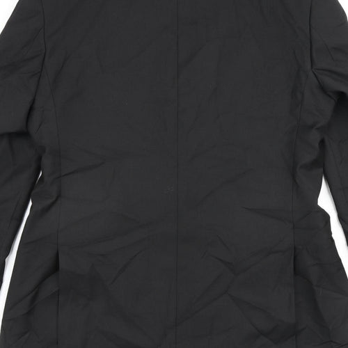 Marks and Spencer Mens Black Polyester Jacket Blazer Size 38 Regular