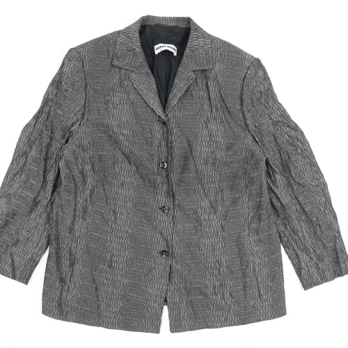 Gerry Weber Womens Grey Jacket Blazer Size 18 Button