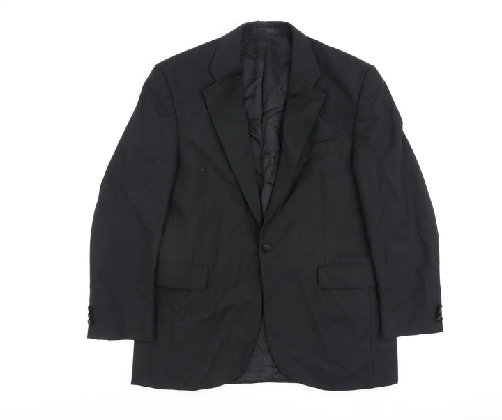 Drescott Mens Black Polyester Jacket Blazer Size 42 Regular