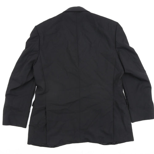 Drescott Mens Black Polyester Jacket Blazer Size 42 Regular