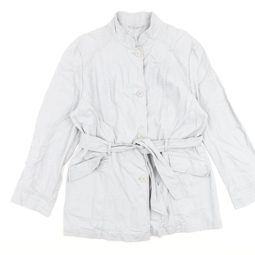 Klass Womens Grey Jacket Coat Size L Button