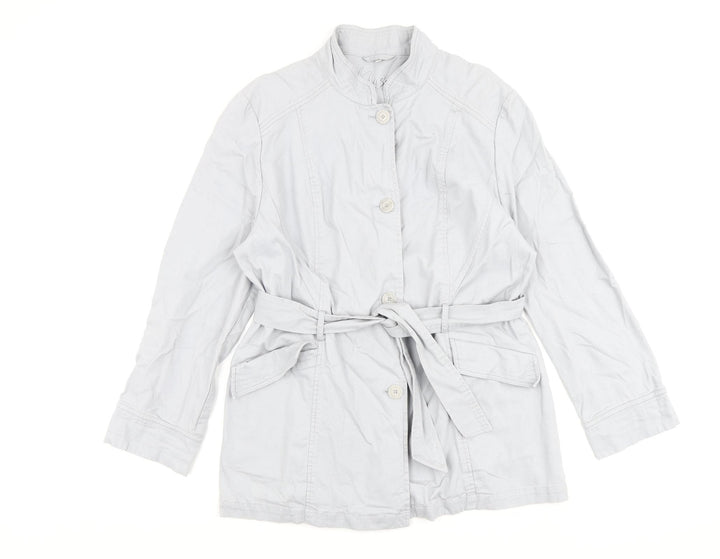 Klass Womens Grey Jacket Coat Size L Button