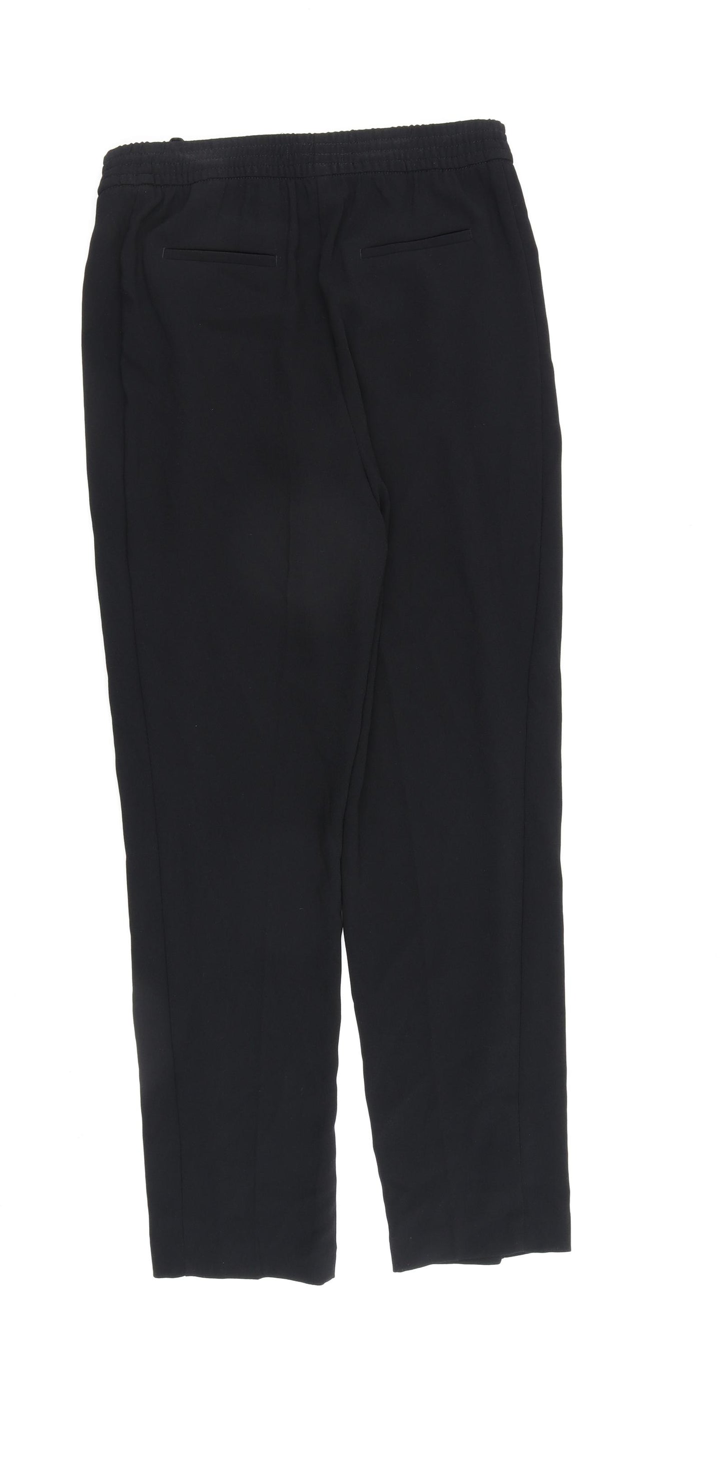Marks and Spencer Womens Black Polyester Trousers Size 10 L29 in Regular