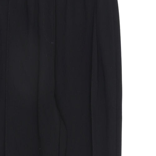 Marks and Spencer Womens Black Polyester Trousers Size 10 L29 in Regular