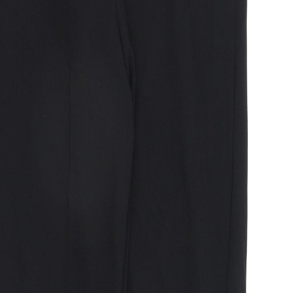 Marks and Spencer Womens Black Polyester Trousers Size 10 L29 in Regular
