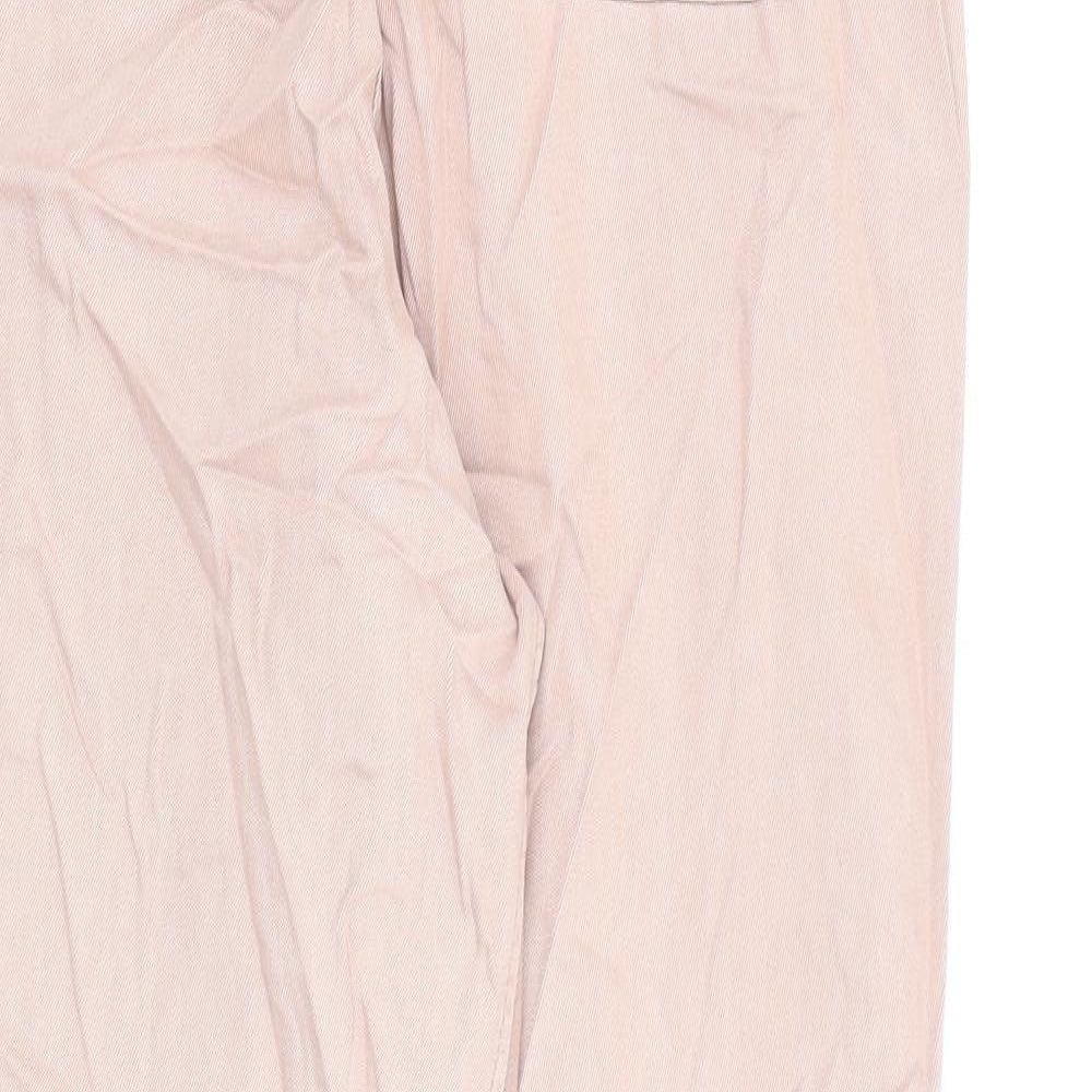 Marks and Spencer Womens Pink Lyocell Cargo Trousers Size 14 L31 in Regular Zip