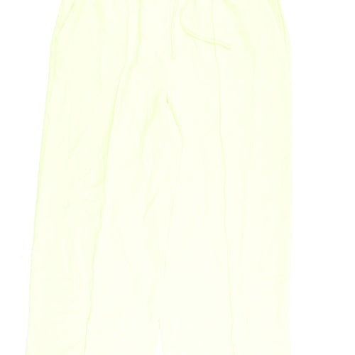 Marks and Spencer Womens Green Polyester Trousers Size 20 L31 in Regular Tie