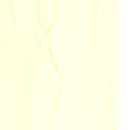 Marks and Spencer Womens Yellow Polyester Trousers Size 24 L30 in Regular Zip