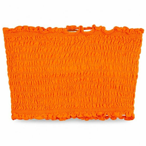 Topshop Womens Orange Cotton Cropped Tank Size 4 Off the Shoulder - Tube Top Stretch