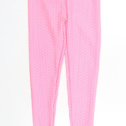 Lift Activewear Womens Pink Polyester Compression Leggings Size S L25 in Regular