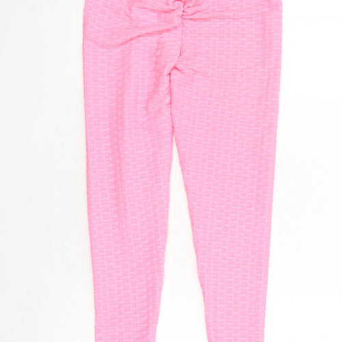 Lift Activewear Womens Pink Polyester Compression Leggings Size S L25 in Regular