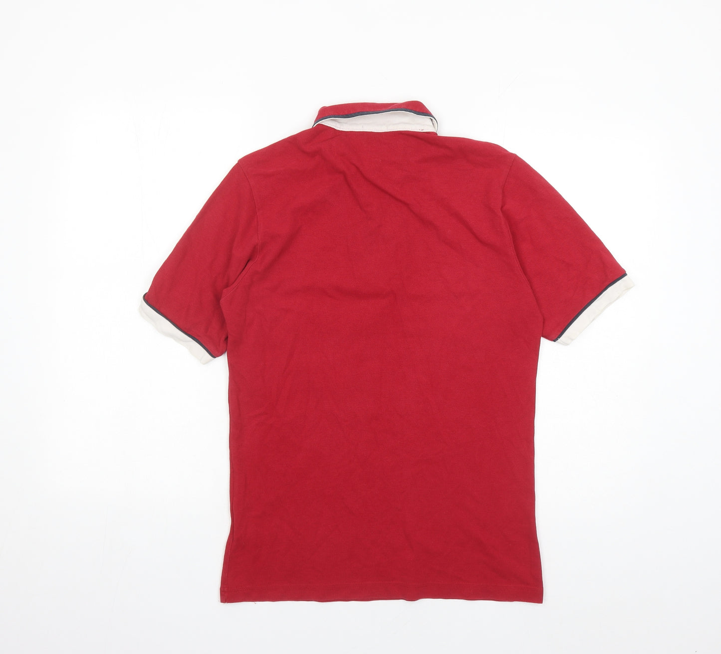 Original Penguin Mens Red Cotton Polo Size S Collared Button