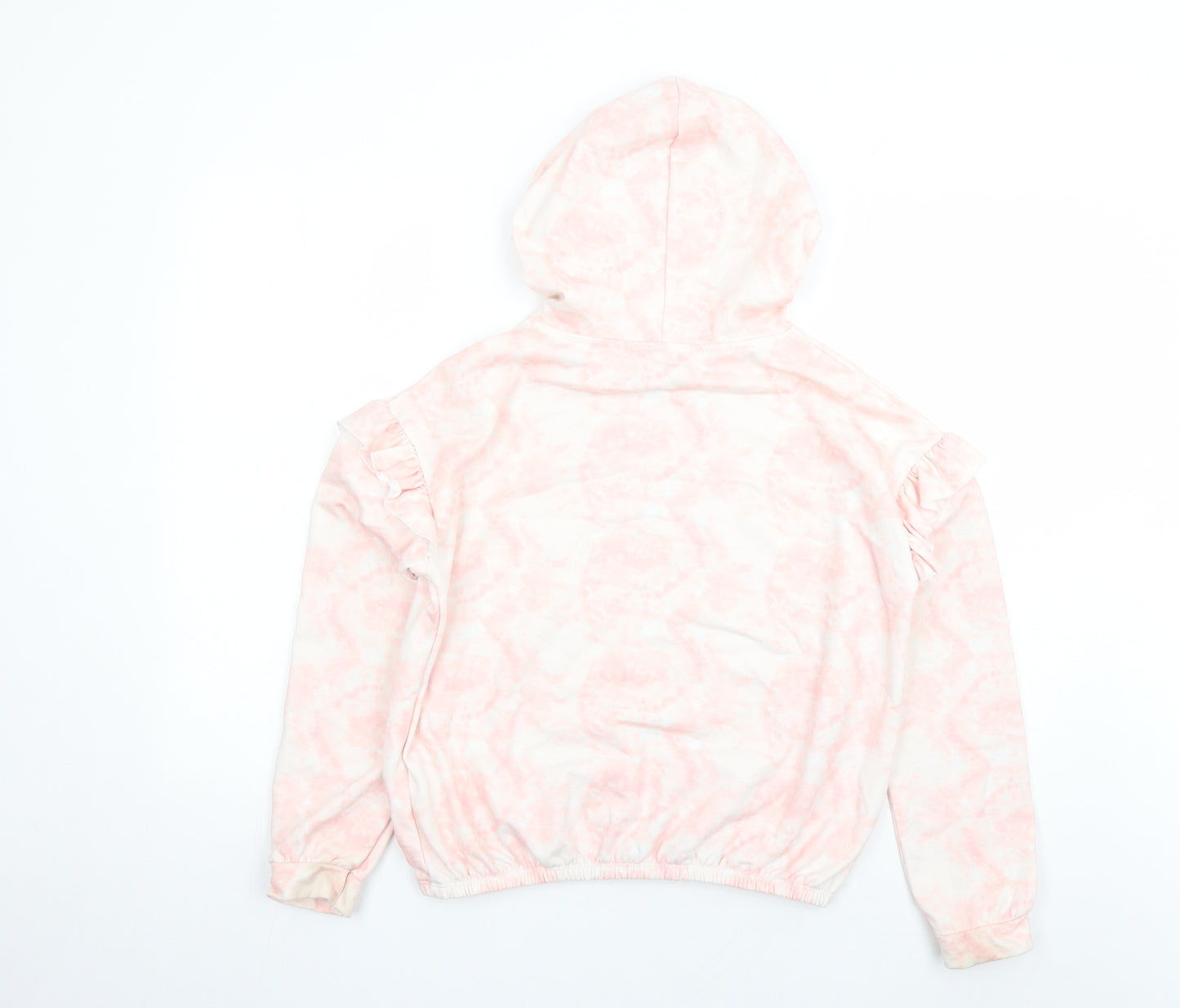 Design Arc Girls Pink Geometric Polyester Pullover Hoodie Size 13-14 Years Pullover - Kindness Starts With You