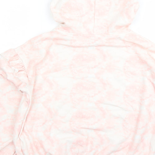 Design Arc Girls Pink Geometric Polyester Pullover Hoodie Size 13-14 Years Pullover - Kindness Starts With You