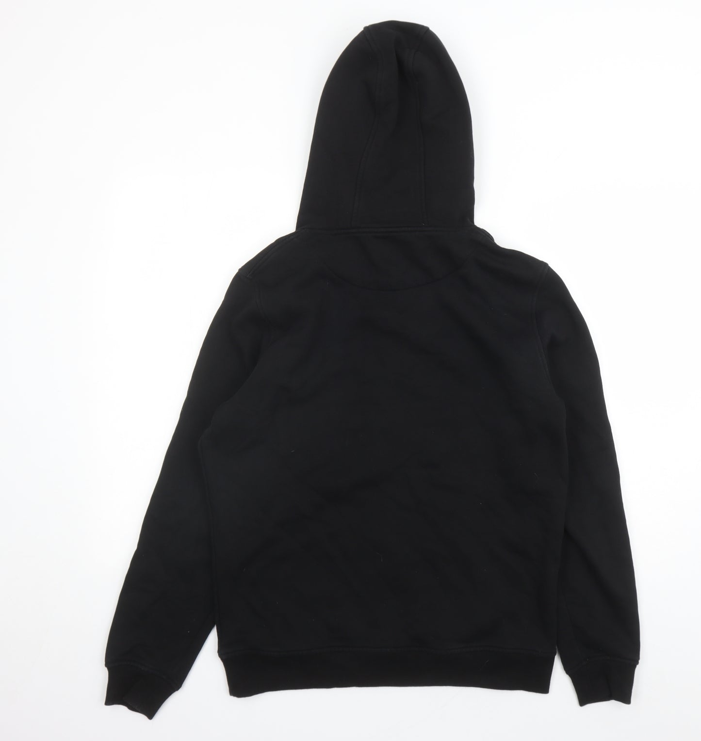 Tribe Mens Black Polyester Pullover Hoodie Size M - Embroidered Tiger