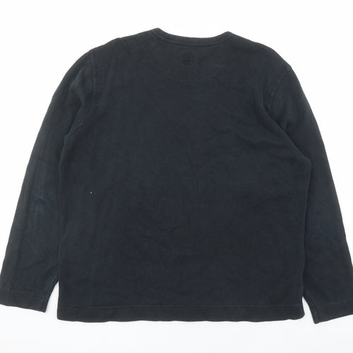 HUGO BOSS Mens Black Cotton Pullover Sweatshirt Size L