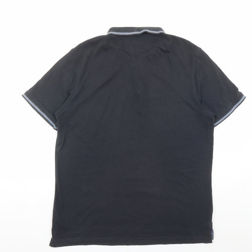 Original Penguin Mens Blue Cotton Polo Size XL Collared Button