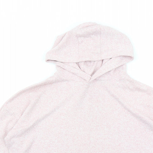 Marks and Spencer Girls Pink Viscose Pullover Hoodie Size 12-13 Years Pullover