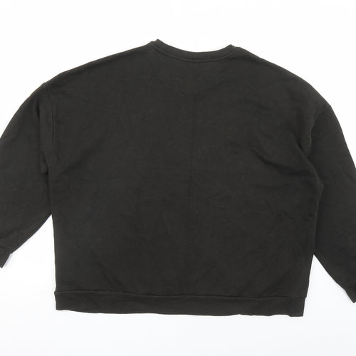 ASOS Womens Black Polyester Pullover Sweatshirt Size 18 Pullover