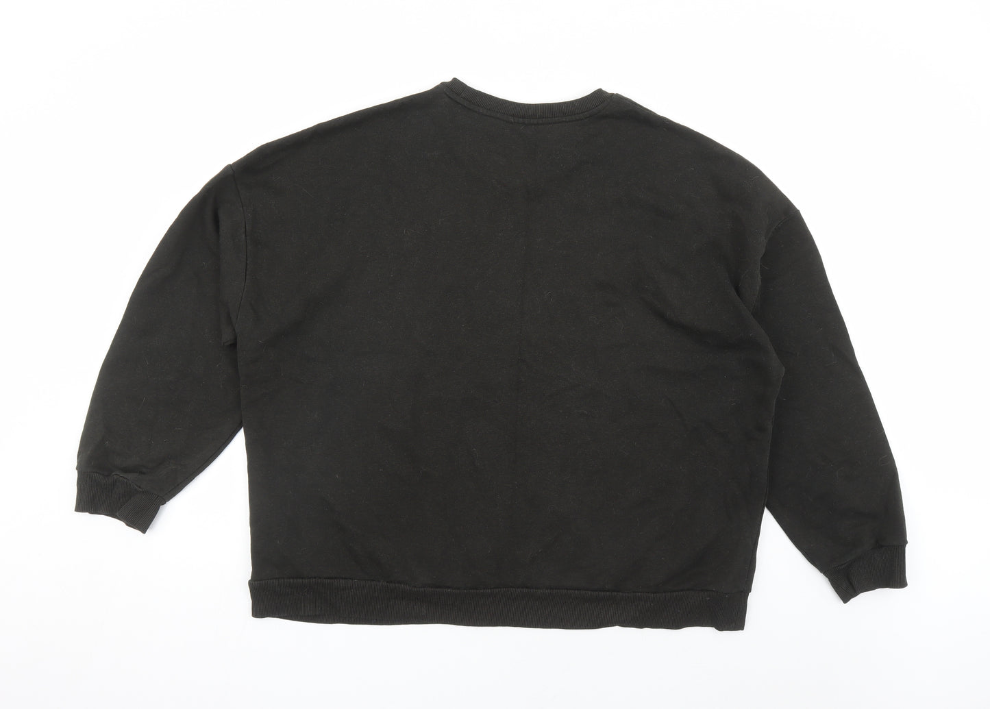 ASOS Womens Black Polyester Pullover Sweatshirt Size 18 Pullover