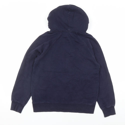 Earth Positive Womens Blue Cotton Full Zip Hoodie Size S Zip