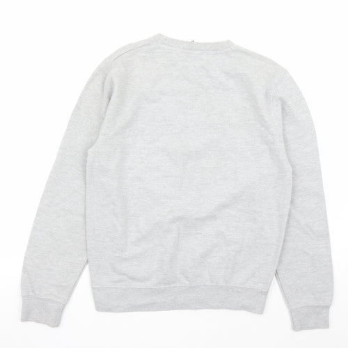 Neon Marl Womens Grey Cotton Pullover Sweatshirt Size XS Pullover - Heart Graphic