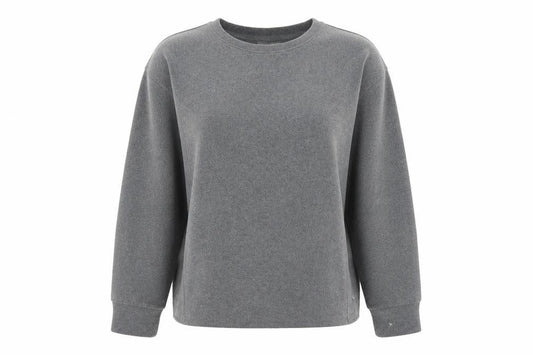 Front view of Next women’s grey polyester pullover sweatshirt, size UK 14, pullover