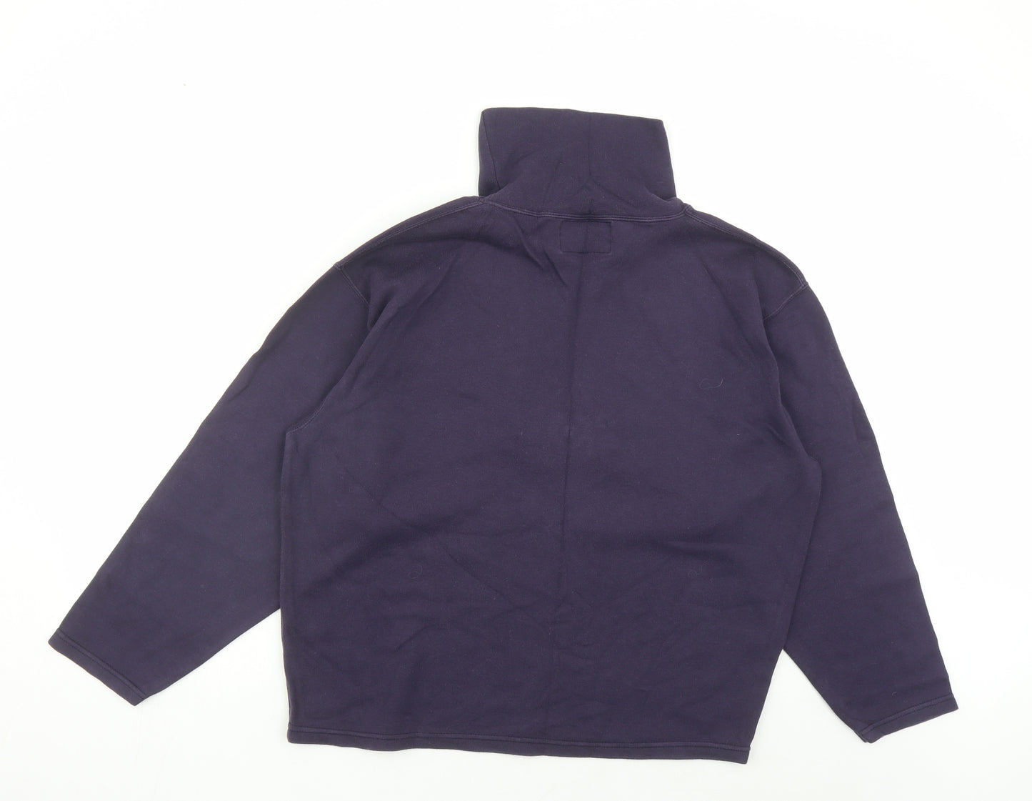 Outrage Womens Blue Cotton Pullover Sweatshirt Size L Pullover - Floral Embroidery