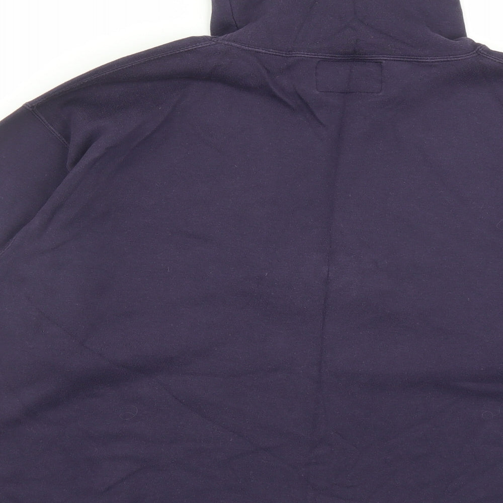 Outrage Womens Blue Cotton Pullover Sweatshirt Size L Pullover - Floral Embroidery