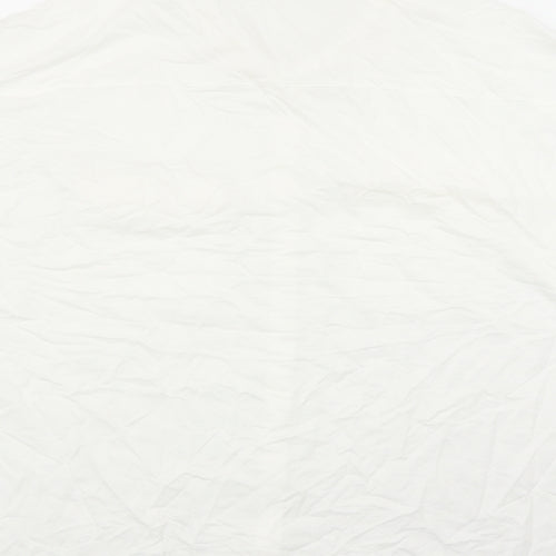 Marks and Spencer Womens White Viscose Basic Button-Up Size 18 Collared
