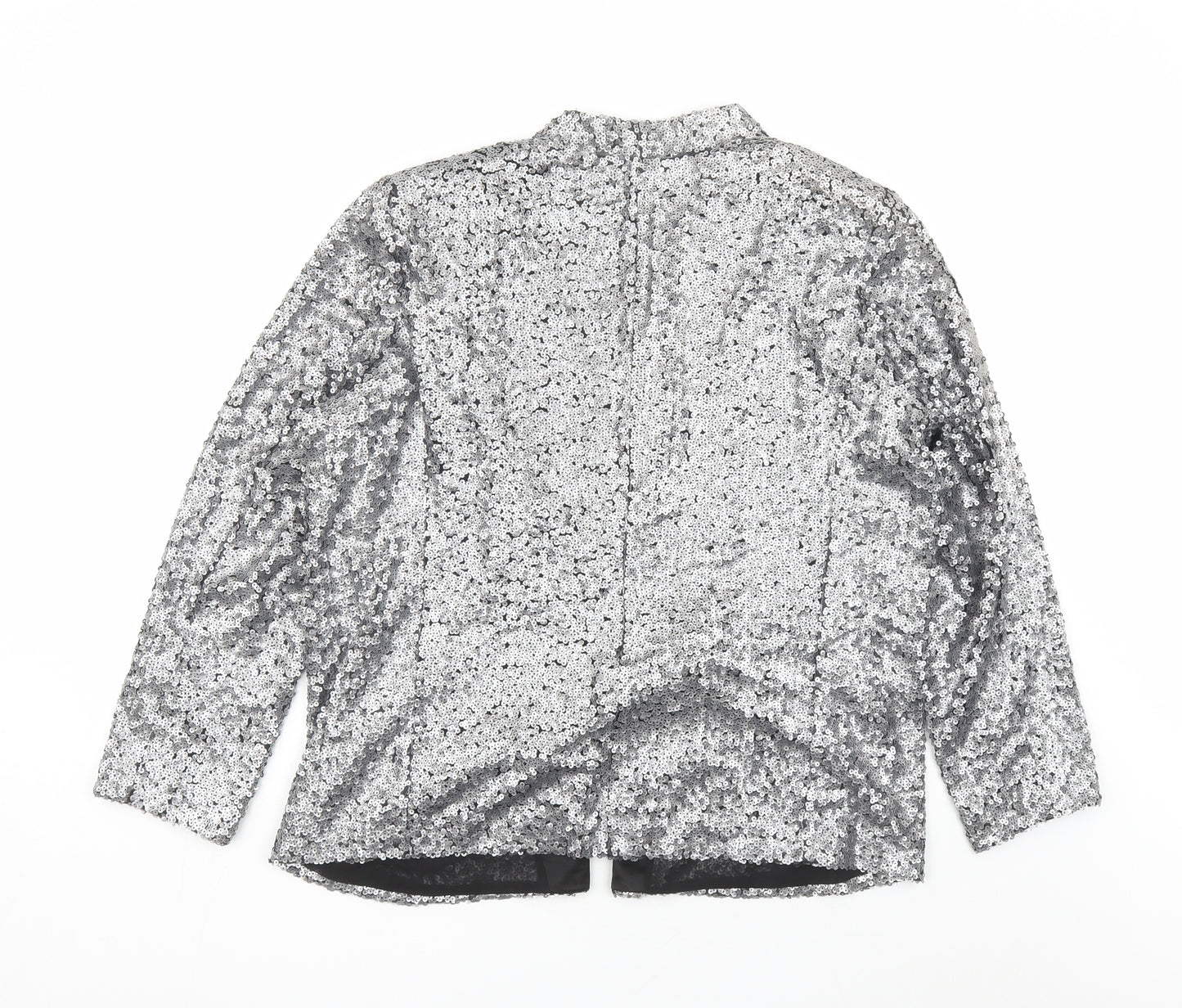 Marks and Spencer Womens Silver Jacket Size 22 - Sequin Detail