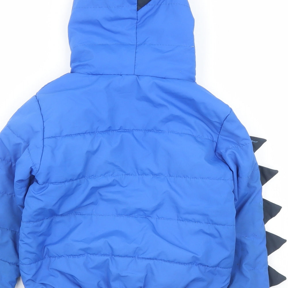 Regatta Boys Blue Rain Coat Coat Size 3-4 Years Zip - Dinosaurs