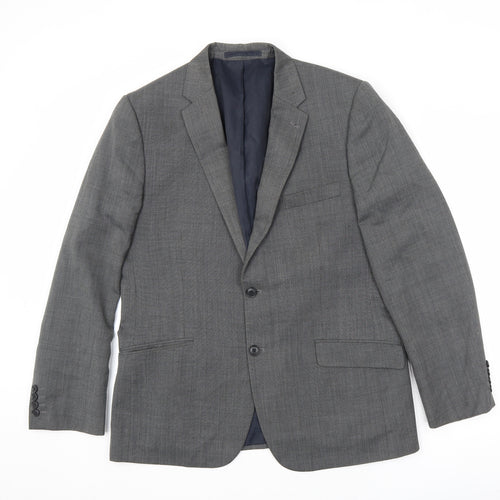Marks and Spencer Mens Grey Wool Jacket Suit Jacket Size 40 Regular