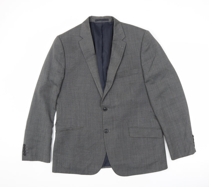 Marks and Spencer Mens Grey Wool Jacket Suit Jacket Size 40 Regular