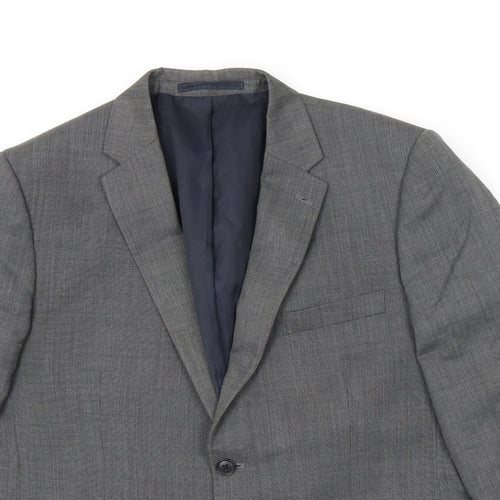 Marks and Spencer Mens Grey Wool Jacket Suit Jacket Size 40 Regular