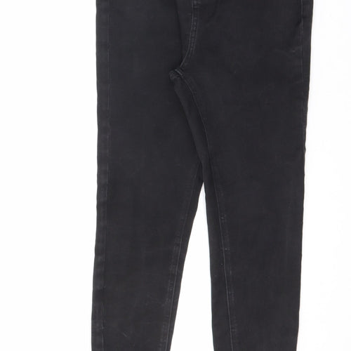 TU Womens Black Cotton Skinny Jeans Size 10 L25 in Regular Zip