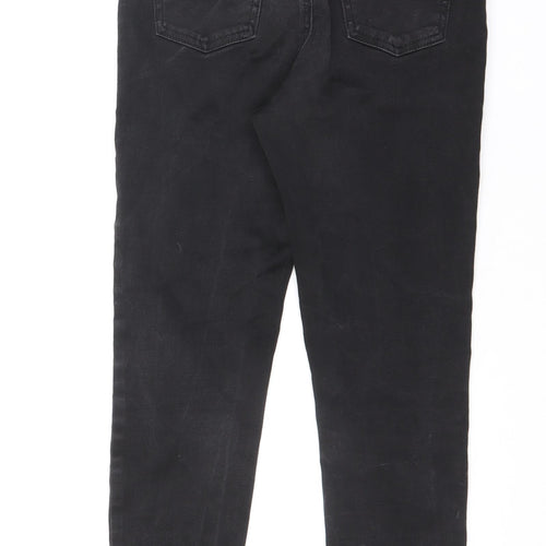 TU Womens Black Cotton Skinny Jeans Size 10 L25 in Regular Zip