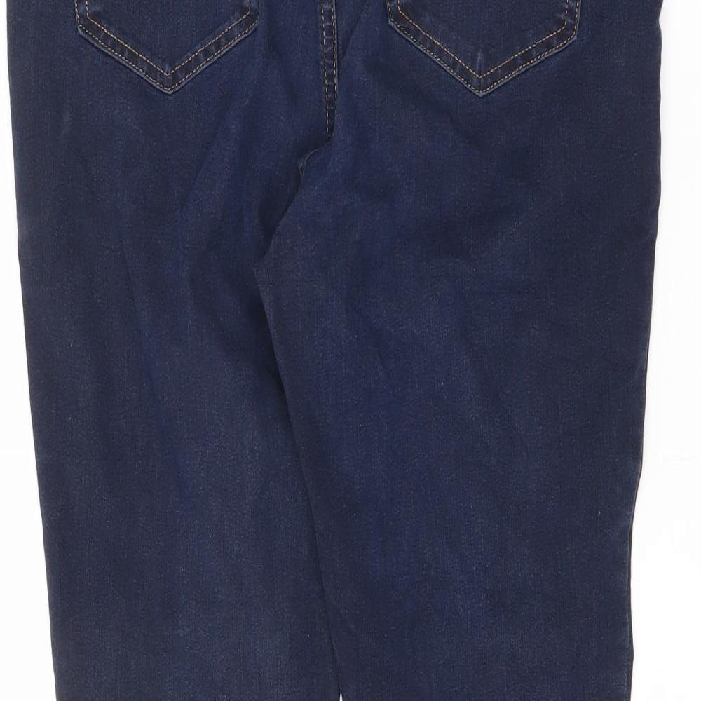 F&F Womens Blue Cotton Skinny Jeans Size 16 L26.5 in Regular Zip