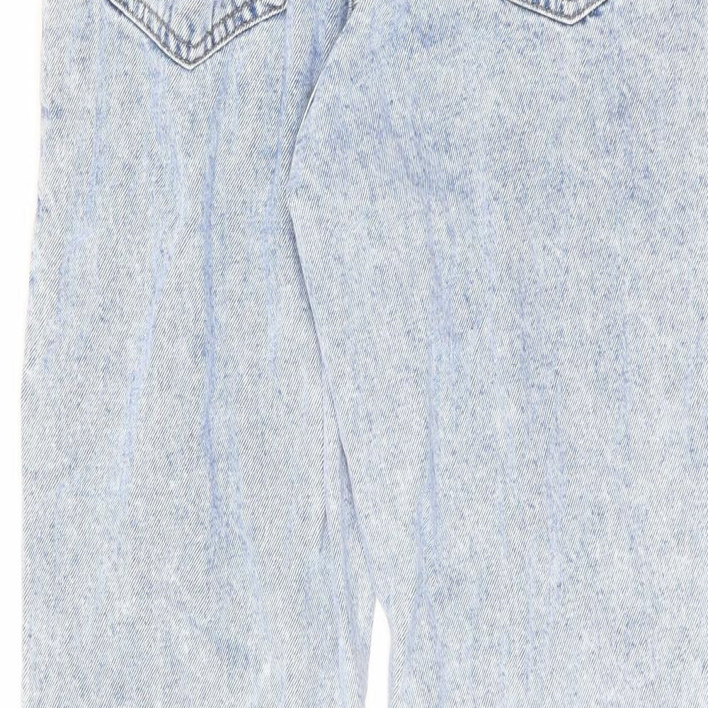Denim & Co. Womens Blue Cotton Mom Jeans Size 10 L26 in Regular Zip