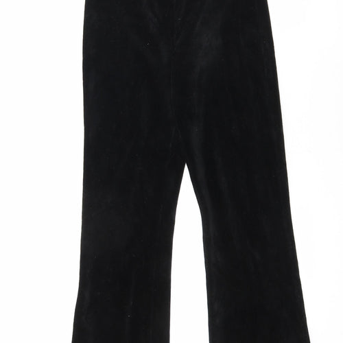 Topshop Womens Black Cotton Trousers Size 8 L32 in Regular