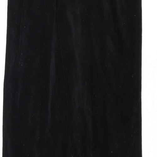 Topshop Womens Black Cotton Trousers Size 8 L32 in Regular